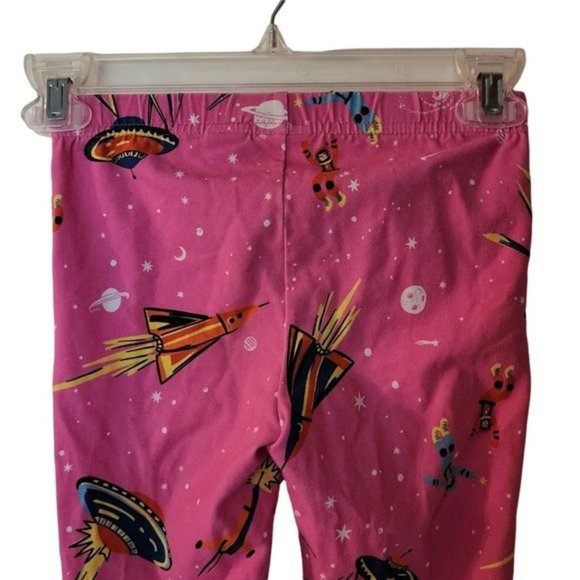 Hanna Andersson Make Believe Capri Leggings Pink Rockets size 120 size 6-7 Years - Picture 7 of 8